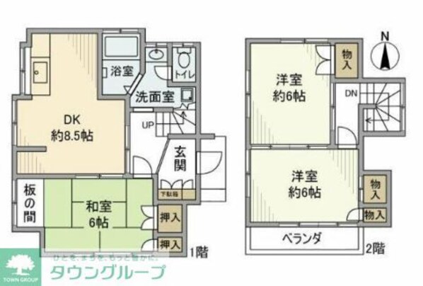 西平山戸建の物件間取画像